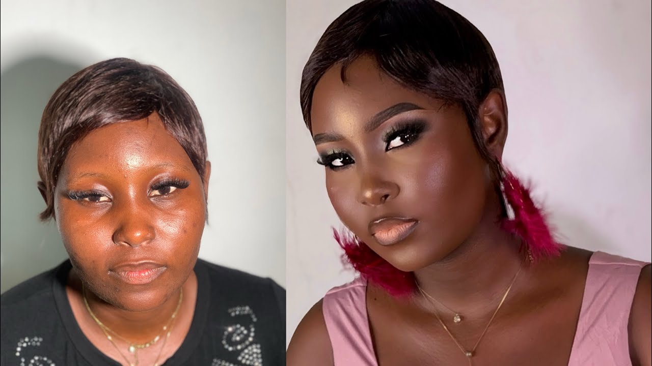 Makeup tutorial on a dark skin 