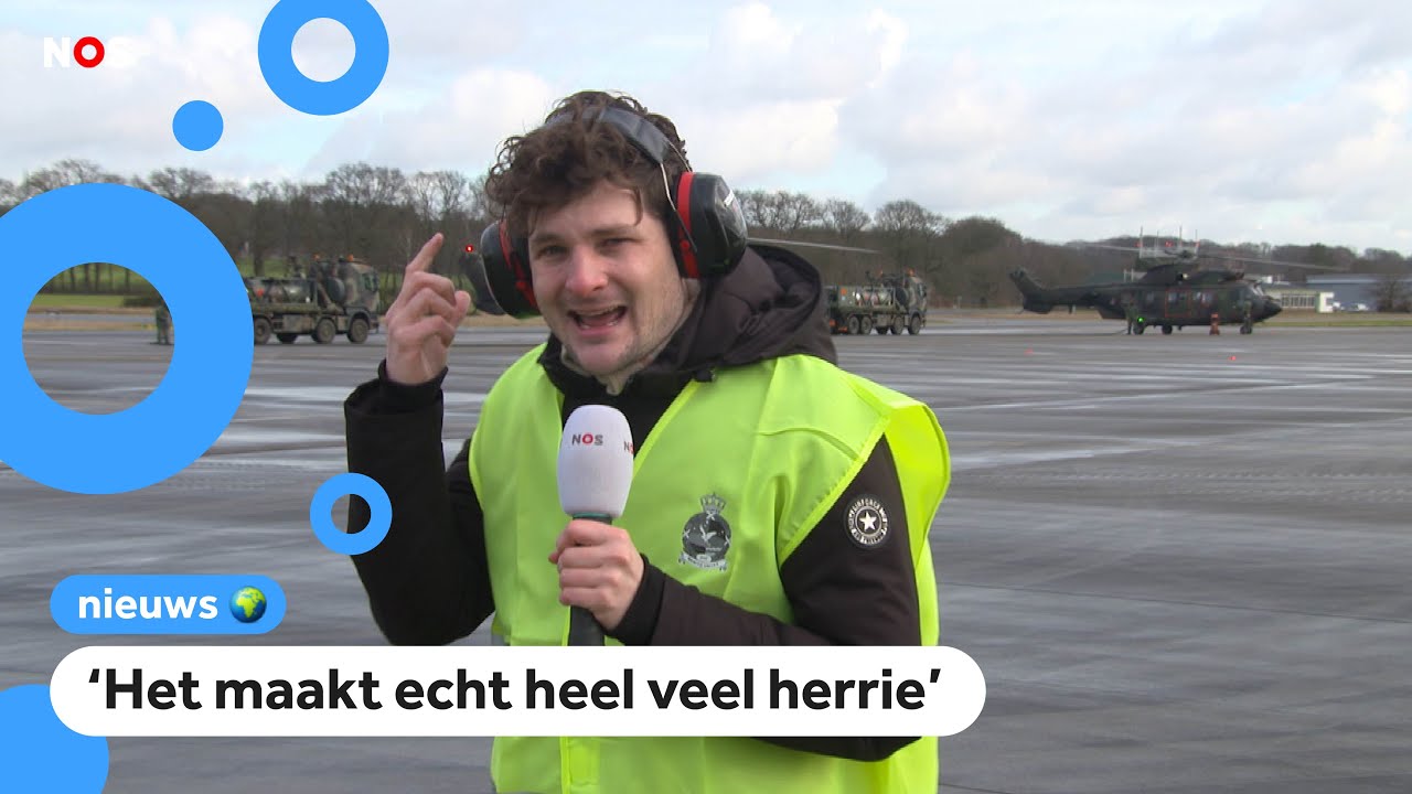 Het leger oefent met helikopters boven Nederland