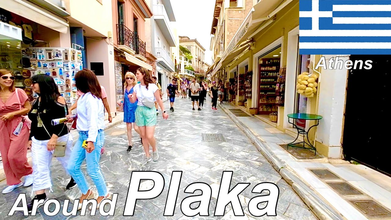 Around Plaka, Athens, Greece🇬🇷 Summer Street Walk 2023 - 4K 60fps Walking Tour
