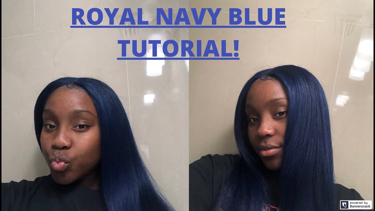 DYING #613 FULL LACE WIG ROYAL NAVY BLUE| WATER COLOR METHOD| SUPER EASY!