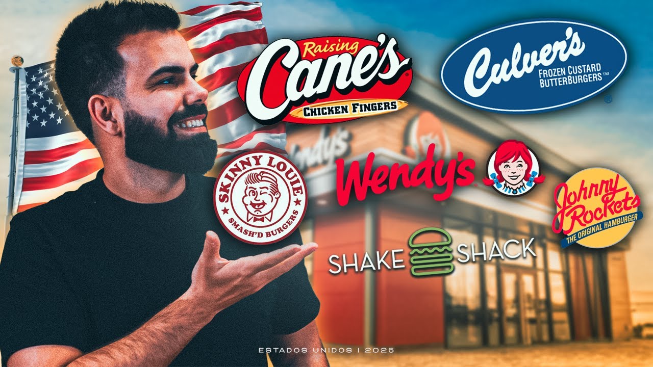 EXPERIMENTEI 6 FAST FOODS DIFERENTES NOS ESTADOS UNIDOS.