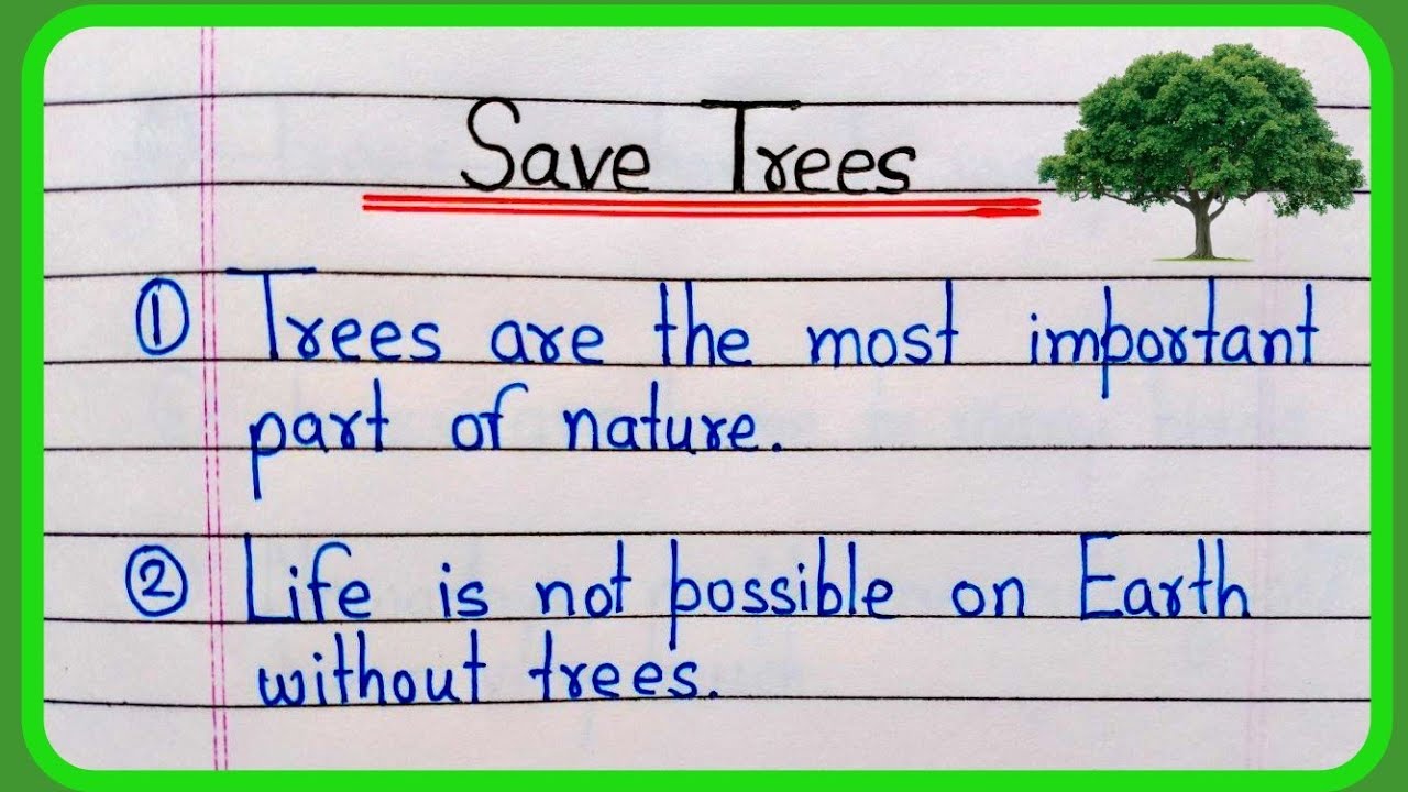 10 lines on Save Trees in English | Essay on Save Trees 10 lines | Save Trees Essay in English