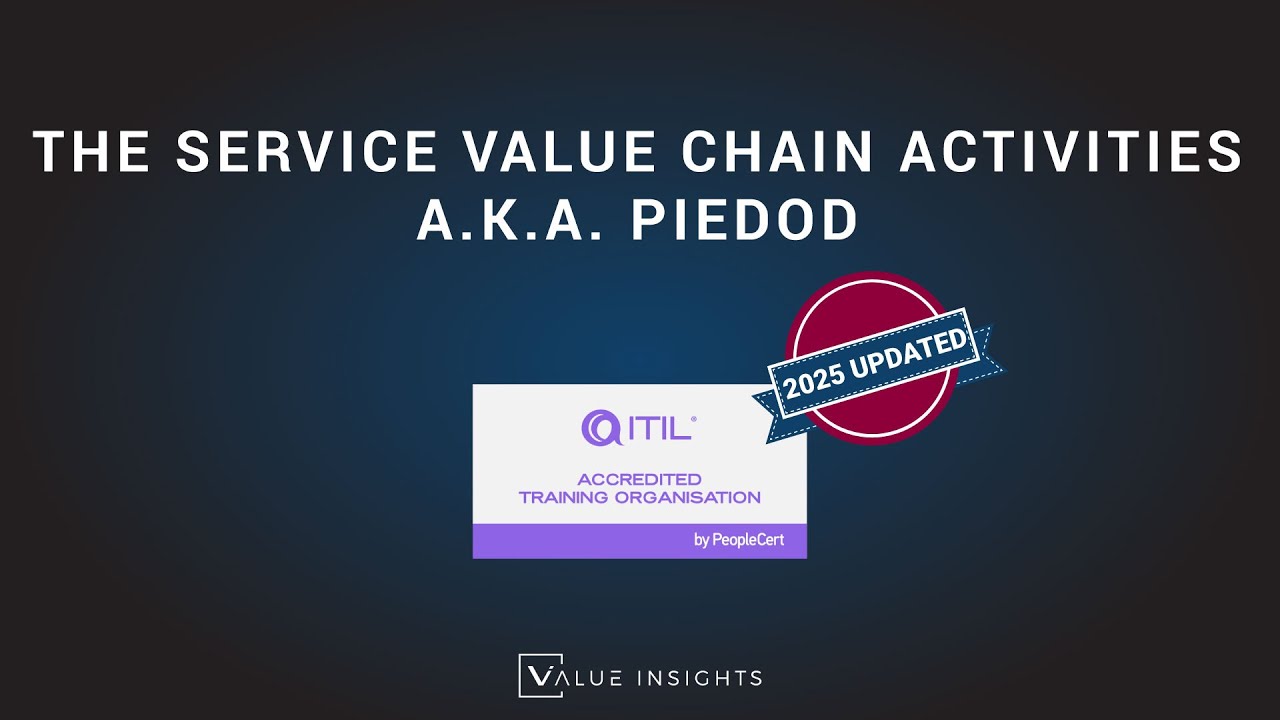 ITIL&reg; 4 Foundation Exam Preparation Training | The Service Value Chain Activities a.k.a. PIEDOD