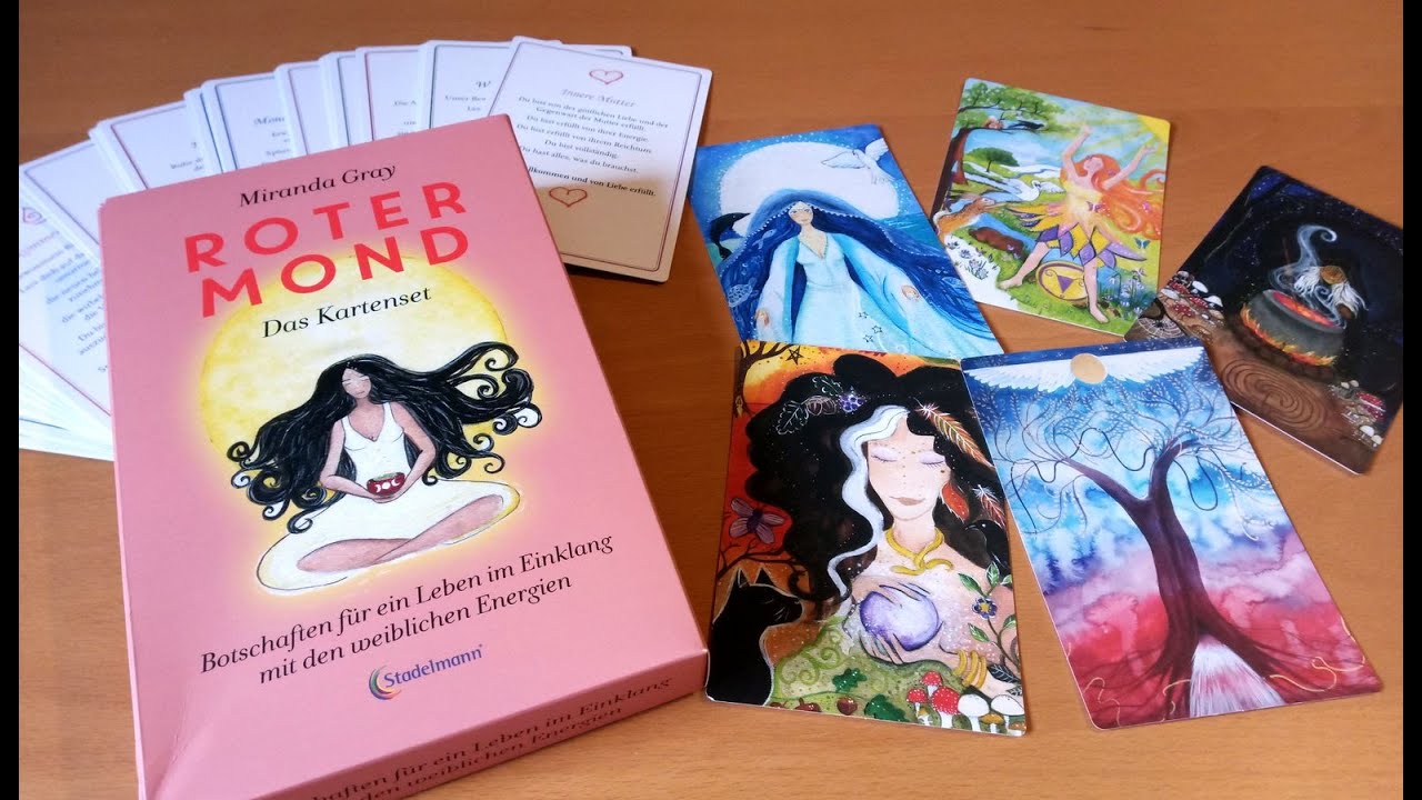☀️ Roter Mond Orakel (Unboxing & Reading) 🌹 Kartenset zur Weiblichkeit von Miranda Gray