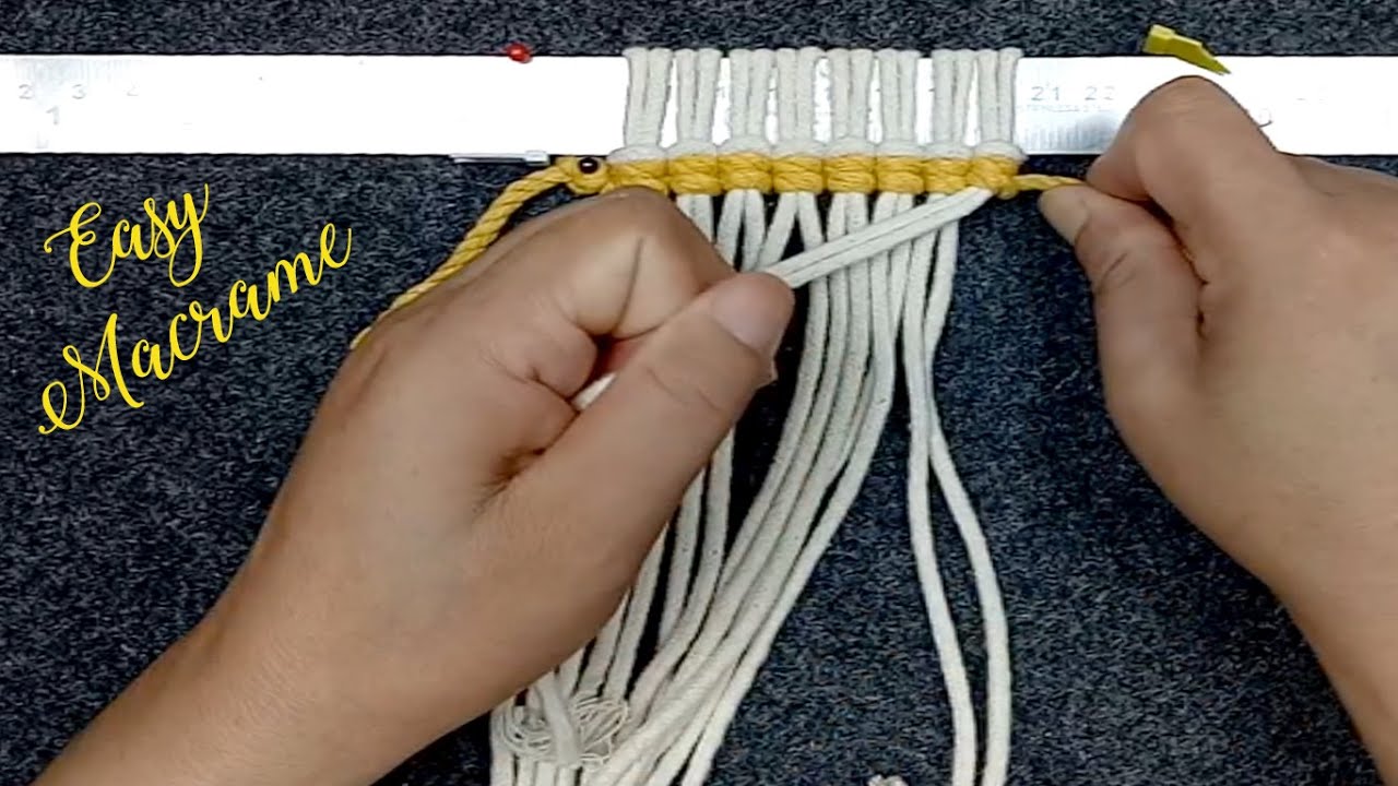 Super easy Macrame for home decor DIY | TRENZAS MACRAME (paso a paso)