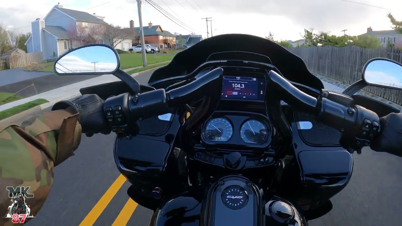 Riding a Street glide with a 131
