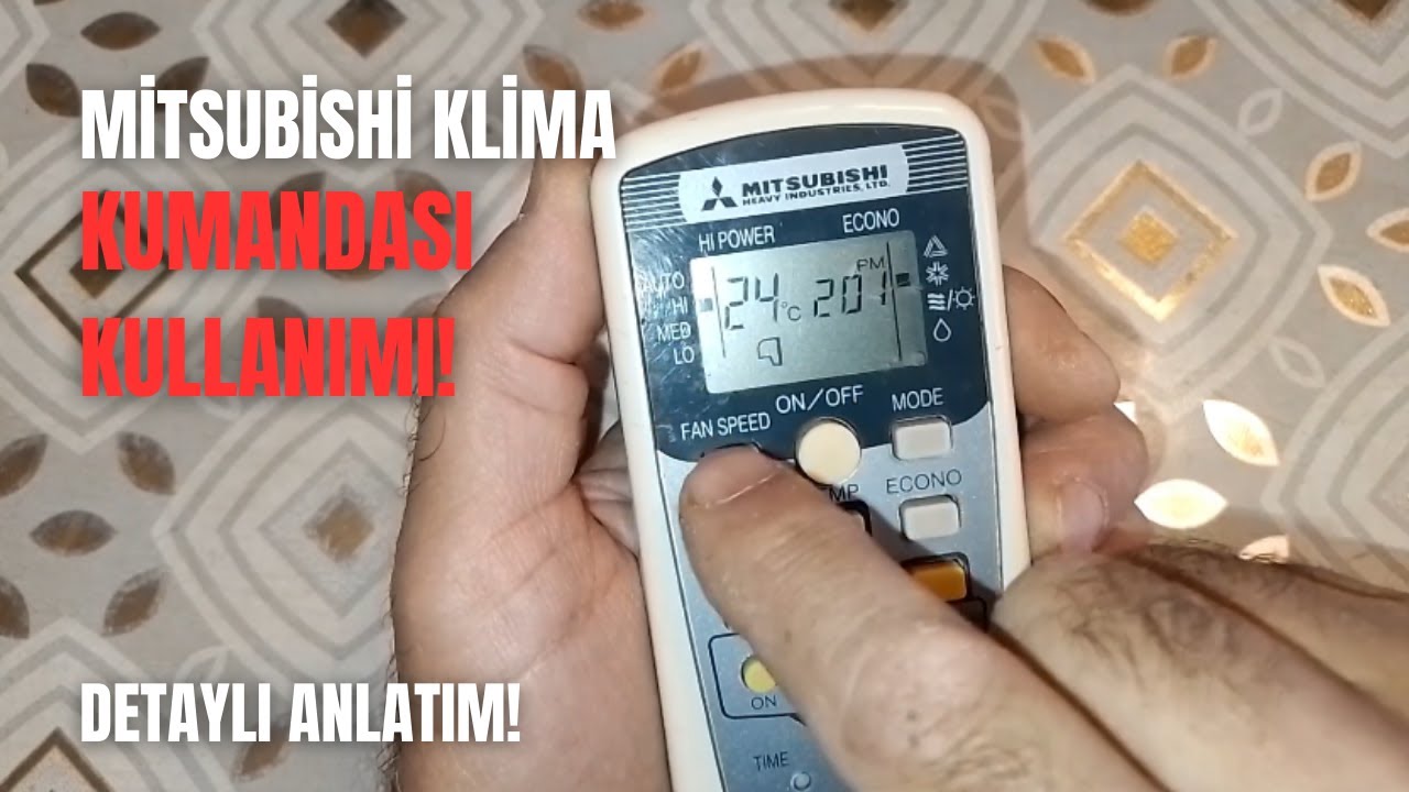 Mitsubishi klima kumandası kullanımı! Detaylı anlatım!