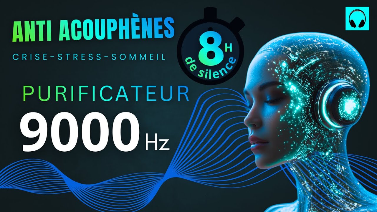 Anti Acouphènes - Purificateur Bruit Blanc 9000 Hz 8000 Hz - crise - stress - sommeil