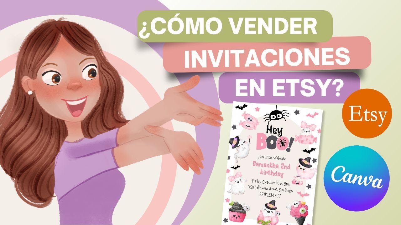 Cómo hacer invitaciones digitales en Canva para vender en Etsy | Tutorial paso a paso