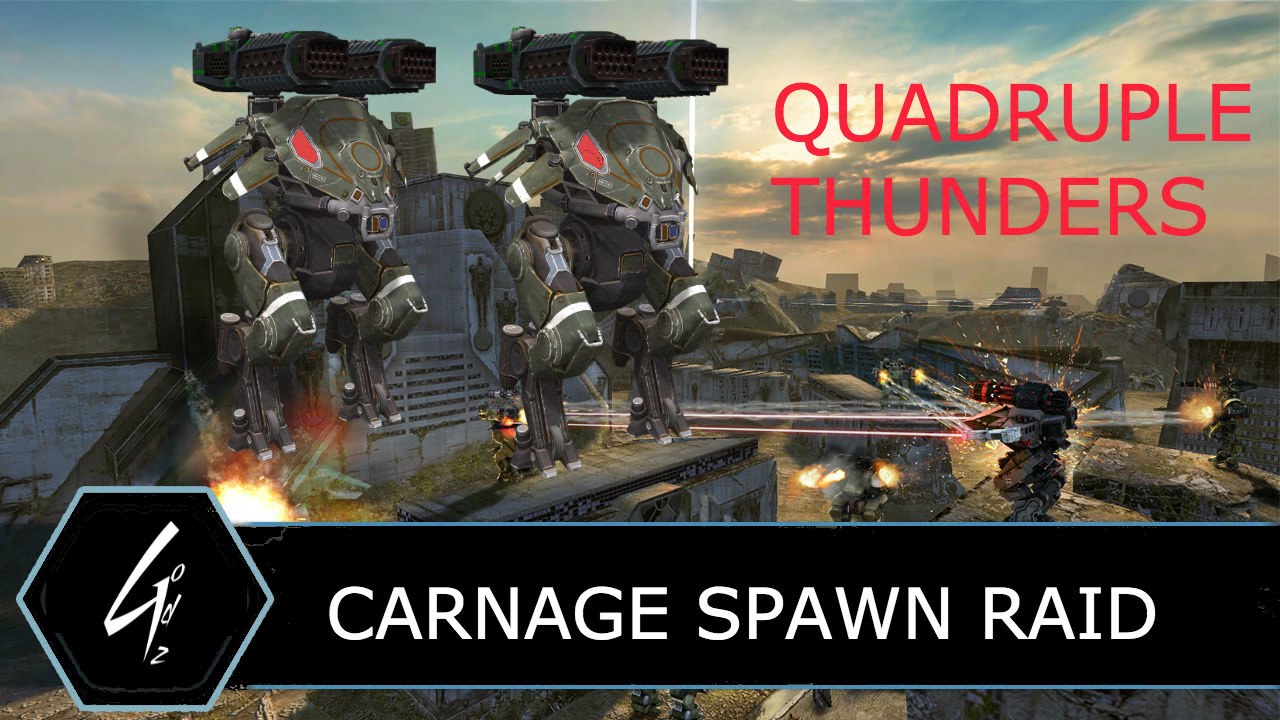 War Robots - CARNAGE SPAWN RAID - Squadding with Subscribers