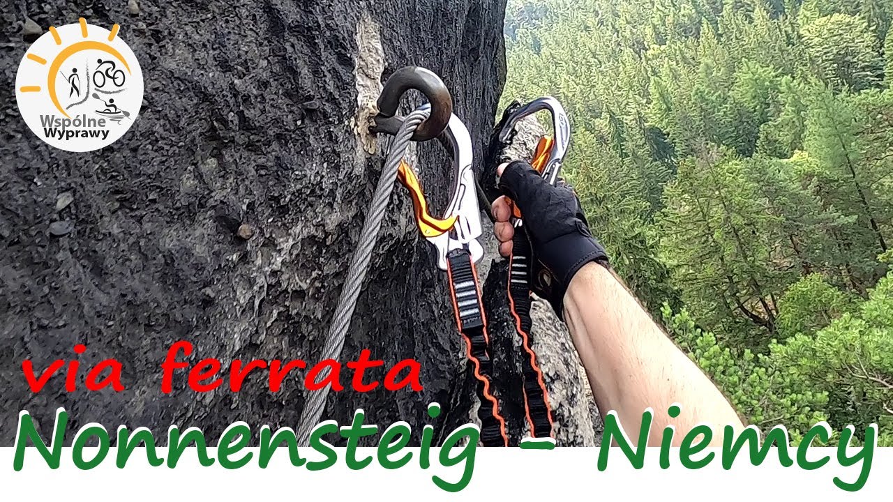 Via ferrata dla początkujących Nonnensteig: Niemcy - Jonsdorf [SUB ENG]