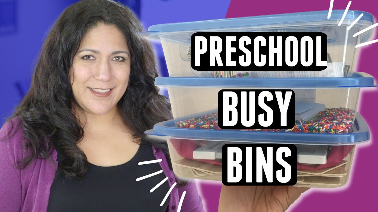 PRESCHOOL BUSY BINS - Activities to Keep Preschoolers Busy from DOLLAR TREE