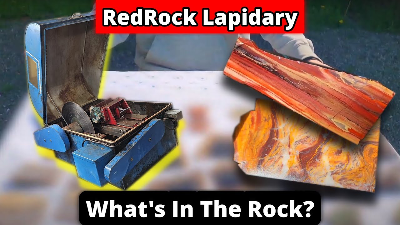 Cutting Rock Slabs Using A Lapidary Slab Saw! Jasper, Moss Agate, Petrified Wood, And More!