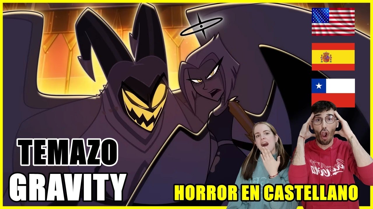 ESPAÑOLES REACCIONAN A DOBLAJE LATINO VS ESPAÑOL VS INGLES DE HAZBIN HOTEL - GRAVITY