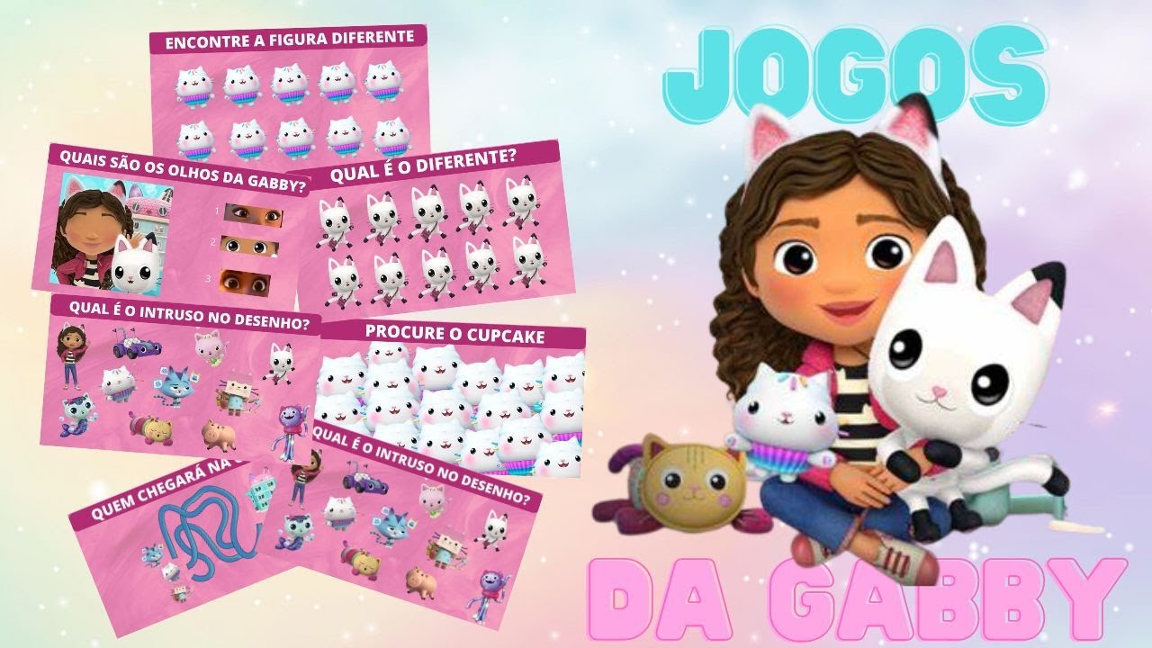 10 Jogos Tema Casa M&aacute;gica da Gabby para testar sua Mente / Encontre os erros / Encontre o Diferente