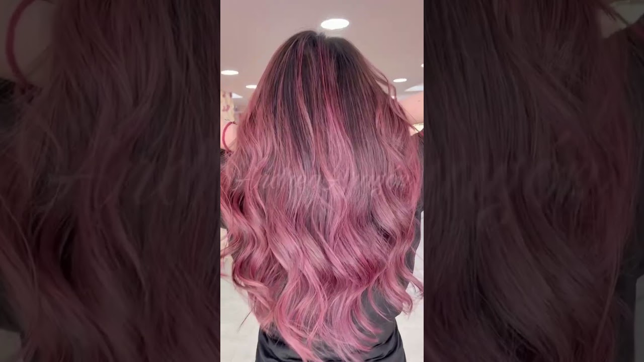 Balayage en tono violeta