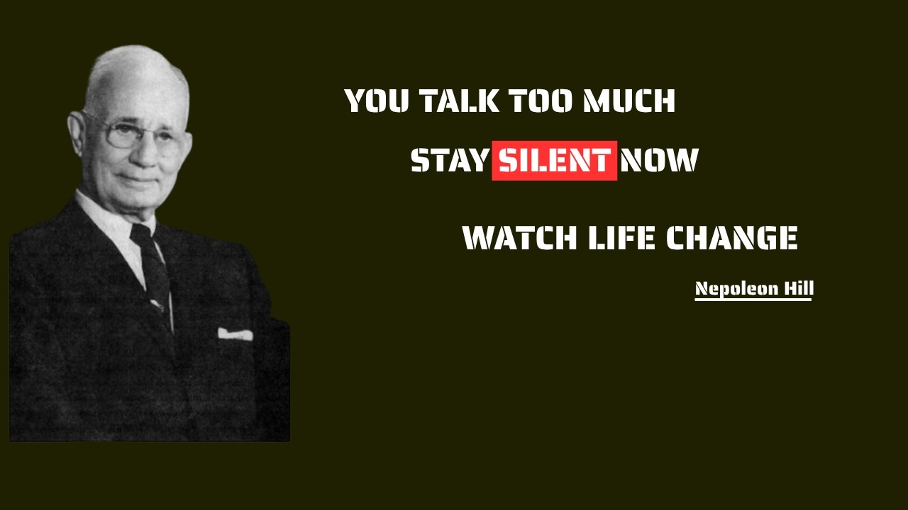 Stay Silent, Focus on Yourself &mdash; The Discipline That Changes Everything #motivation #nepoleonhill