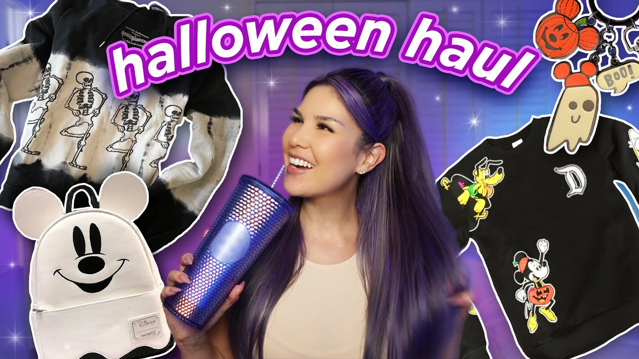 Huge DISNEY HALLOWEEN MERCH HAUL & TRY-ON! Loungefly, Skeleton Dance & More | Disneyland Merch 2022