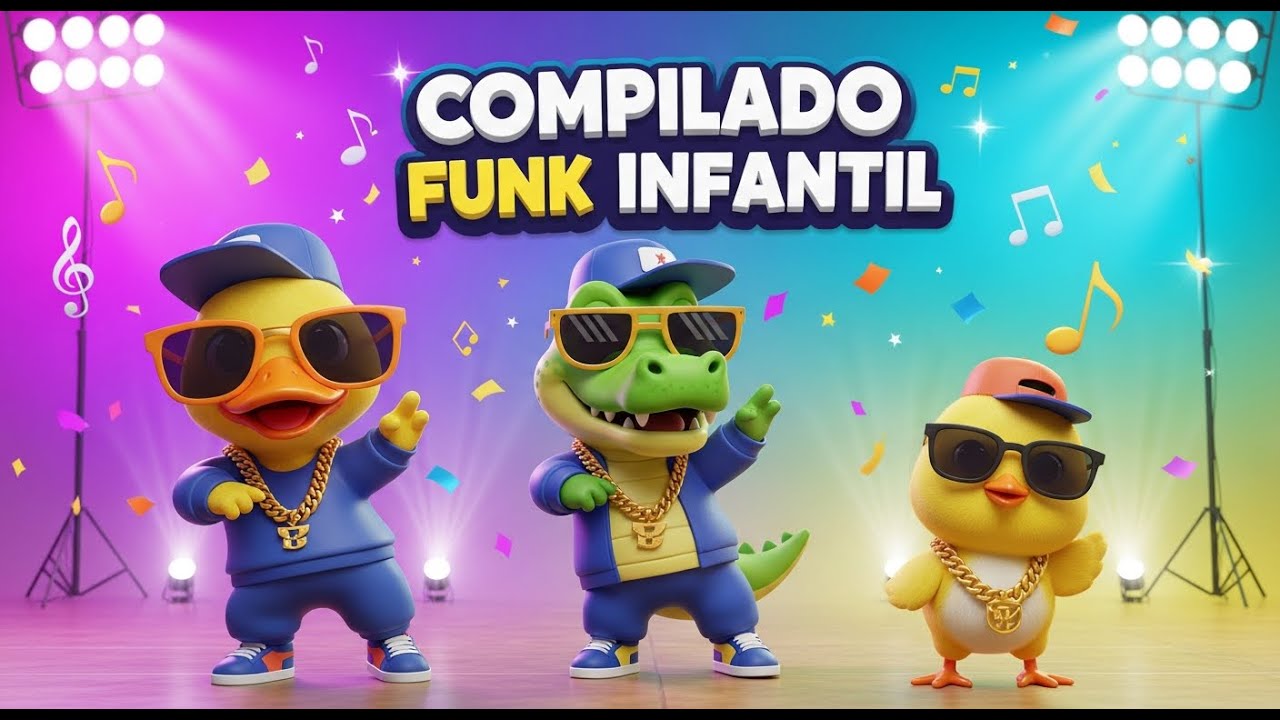 Compilado funk patinho / jacaré / pintinho | música para crianças
