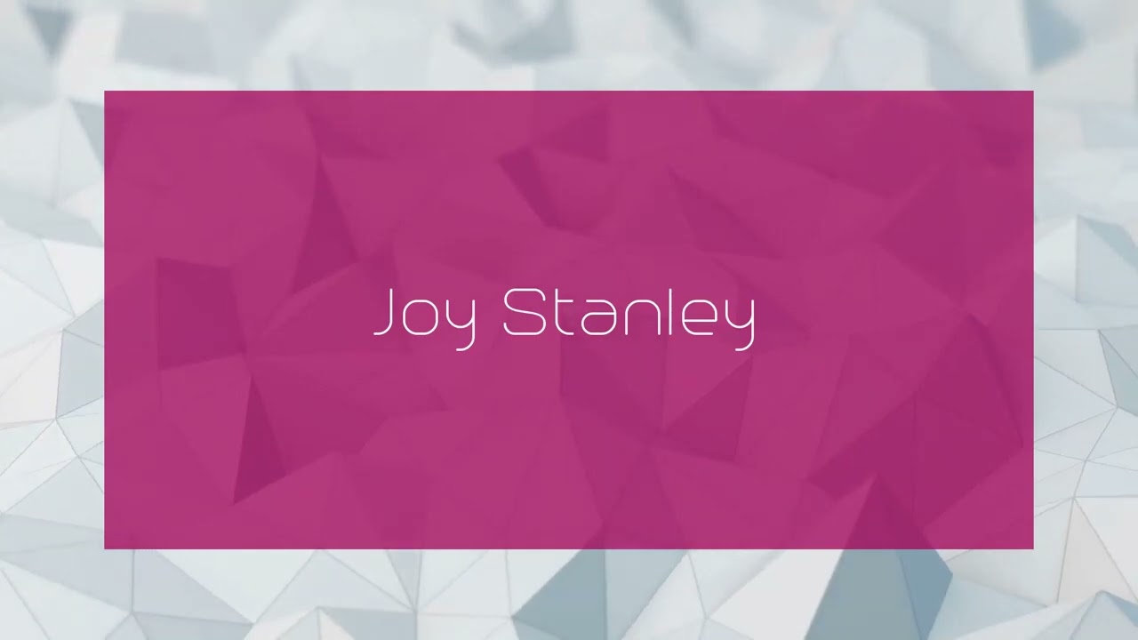 Joy Stanley - appearance