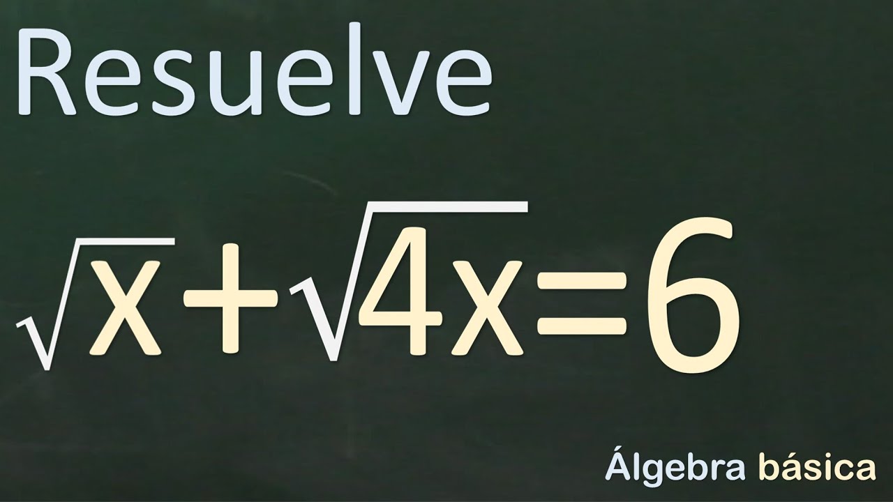 Ecuación irracional con dos raíces cuadradas