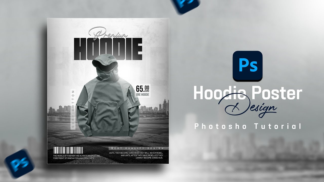 Hoodie Manipulation Design | Photoshop Tutorial | Clothing Brand Social media Banner | Designzed