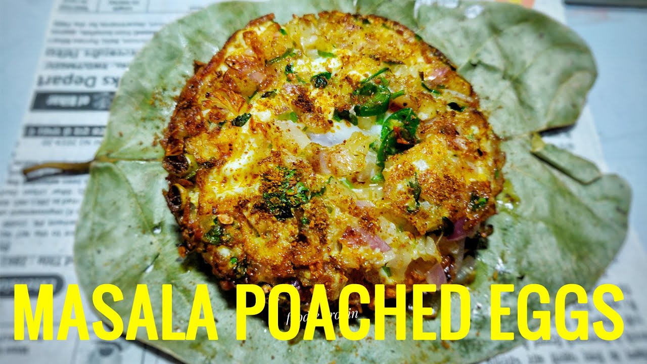 Patna Street Food Poached Egg with awesome Masala. Must try street food in Patna.