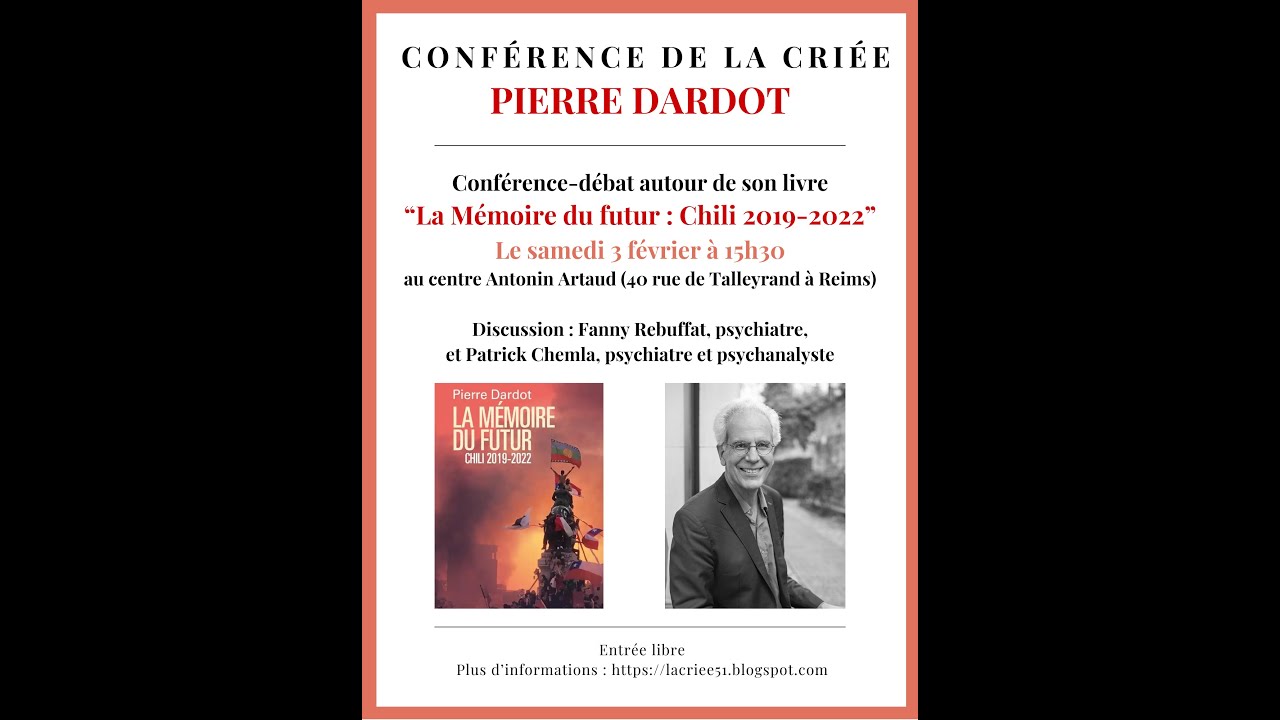 Conférence-débat de Pierre Dardot : 