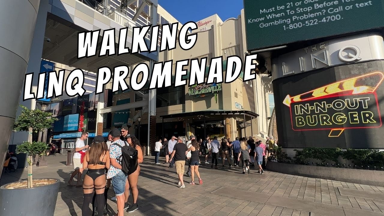 Linq Promenade Las Vegas Walk on a Thursday Evening | Walking Las Vegas Strip | Vegas Walks