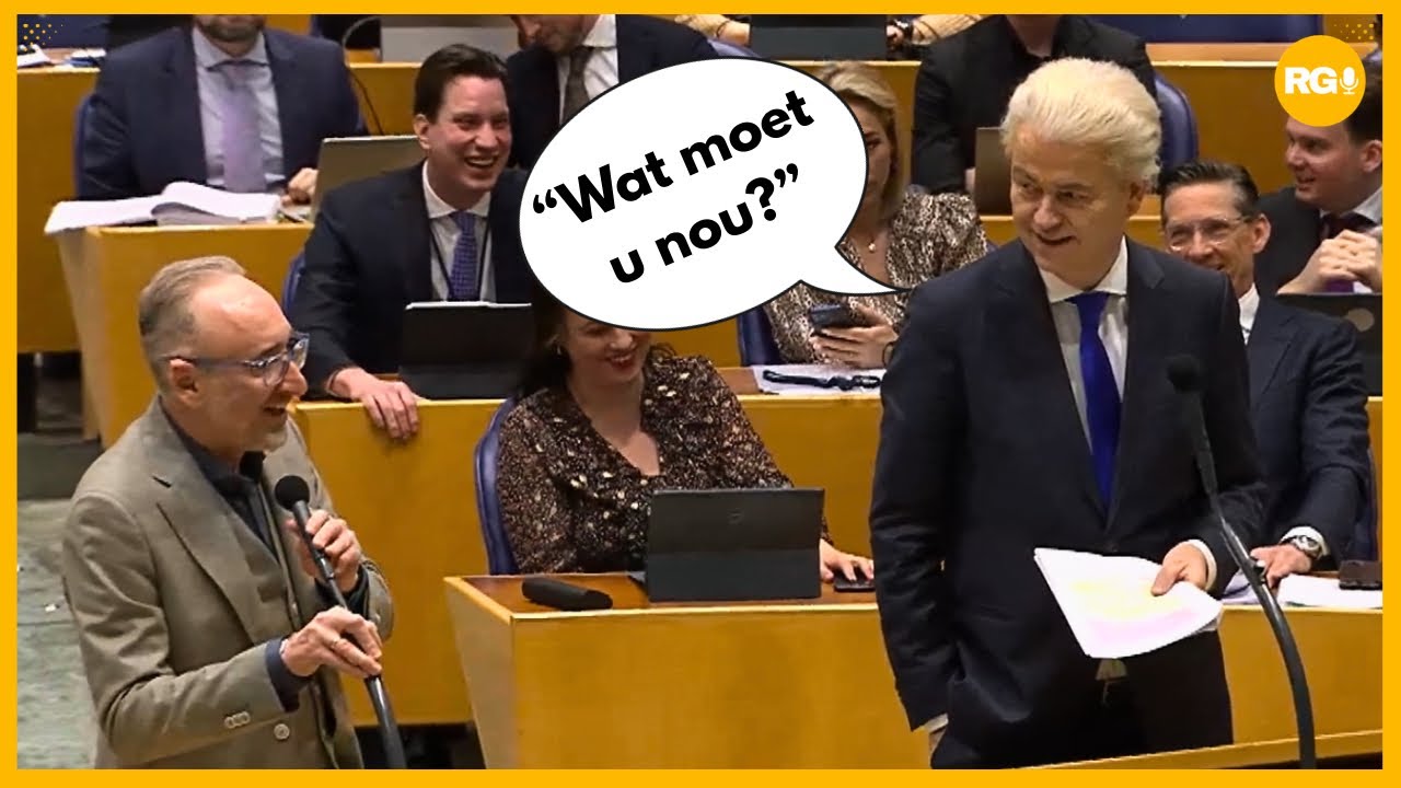 Wilders maakt zich druk om de muur in de Tweede Kamer