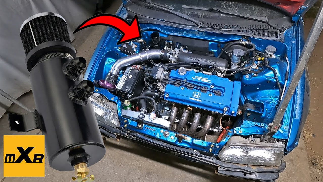 MXR Catch Can / Breather Install | LSVTEC CRX | Misofresh