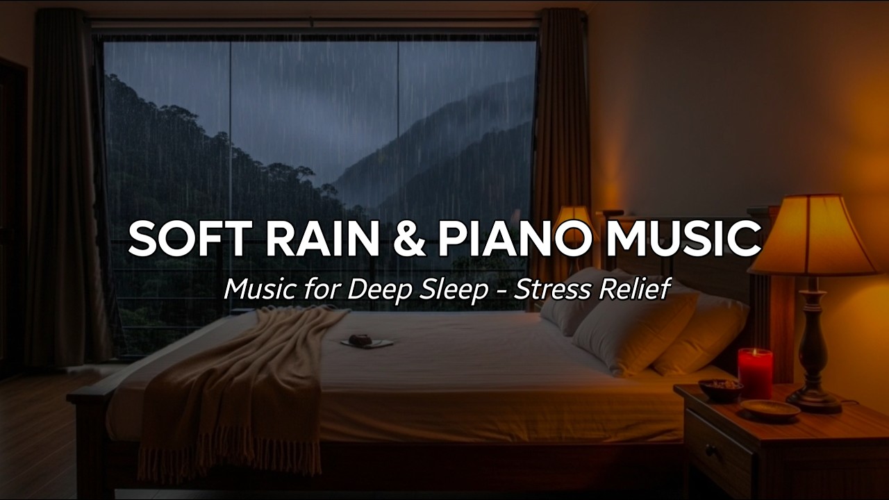 Relaxing Rain Sounds and Calm Piano - Peaceful Music for Deep Sleep