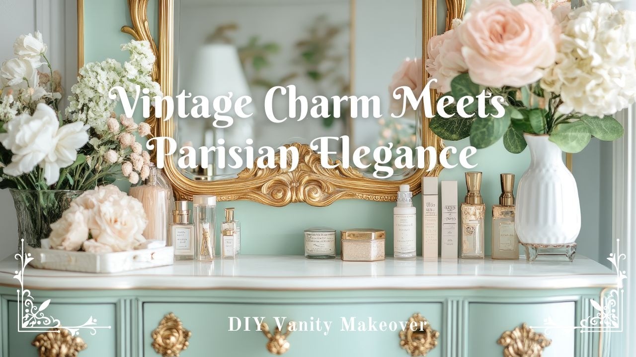 Vintage Charm Meets Parisian Elegance: DIY Vanity Makeover
