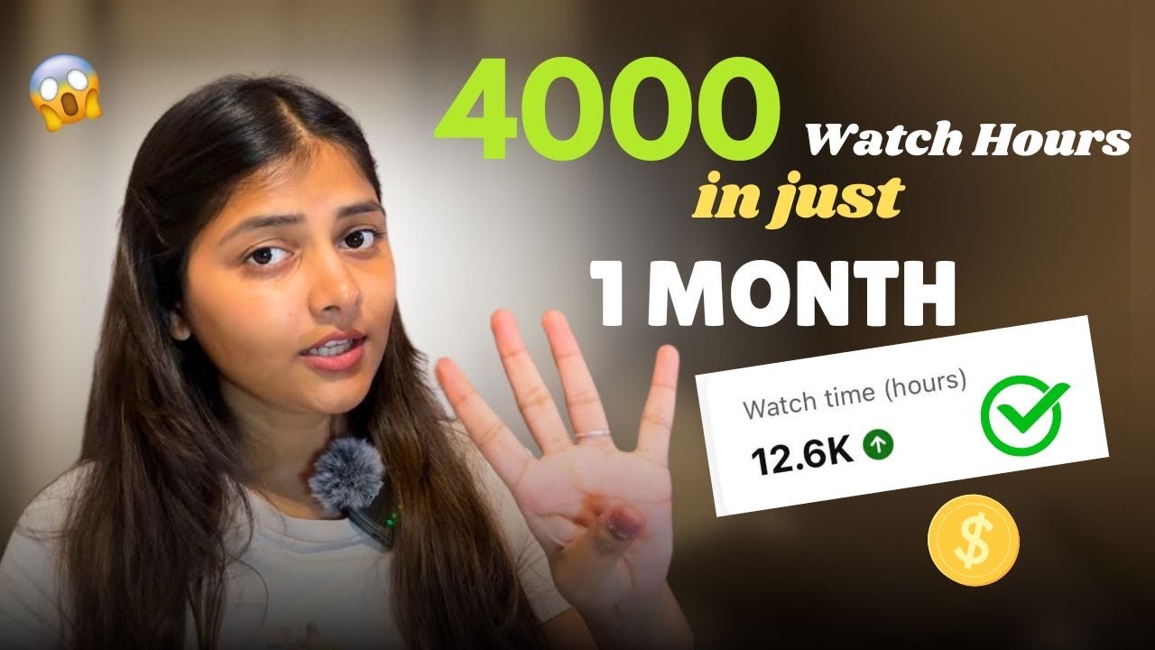 🛑How To Complete 4000 Watch Hrs in Just *1 MONTH❗️😱I Completed with just 1 Video✅#watchhour 