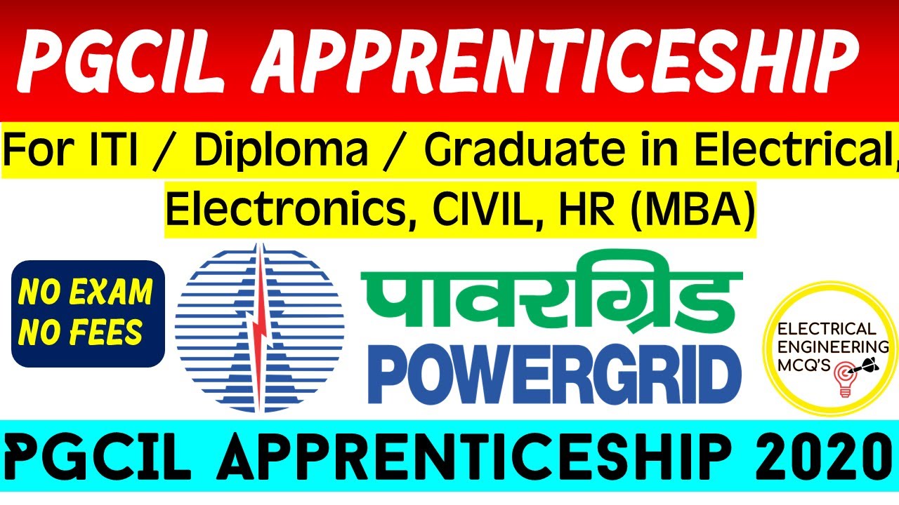 PGCIL Apprentice 2020 Recruitment  for WR, SR , NR Region | Western Northern Southern Region