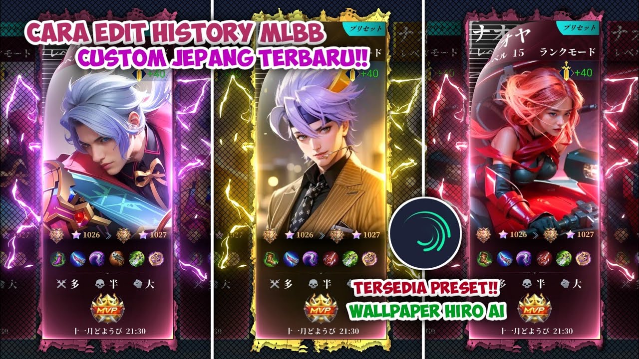 PRESET & TUTORIAL CARA EDIT HISTORY ML CUSTOM JEPANG TERBARU✨ || diaplikasi alight montion🔥