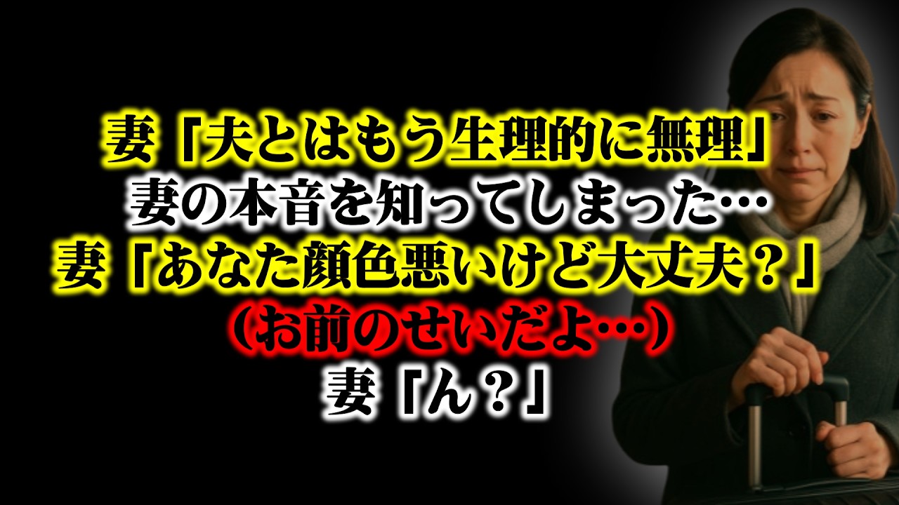 【離婚】妻「夫とはもう生理的に無理」間男との会話で妻の本音を知ってしまった…→妻「あなた顔色悪いけど大丈夫？」俺「ああ…」(お前のせいだよ…)妻「ん？」【シタ妻】