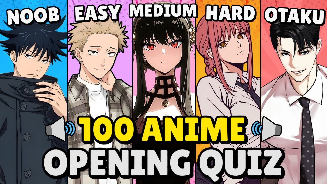 🎤 100 ANIME OPENINGS QUIZ【ROOKIE ➜ OTAKU】ULTIMATE CHALLENGE! 🔥🤯