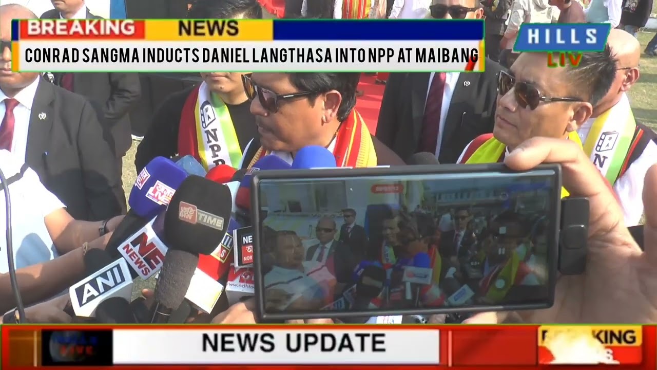 Conrad Sangma inducts Daniel Langthasa into NPP at Maibang 