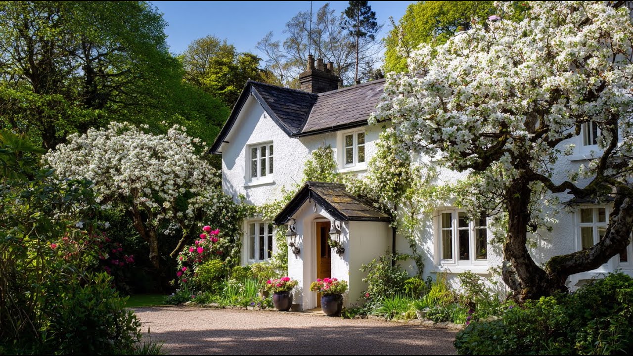 English Spring Cottage D&eacute;cor by Laura Ashley with Vintage Floral Accents