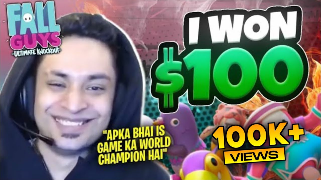 I WON $100 IN FALL GUYS - FALL GUYS FUNNY MOMENTS IN URDU/HINDI (Part 3)