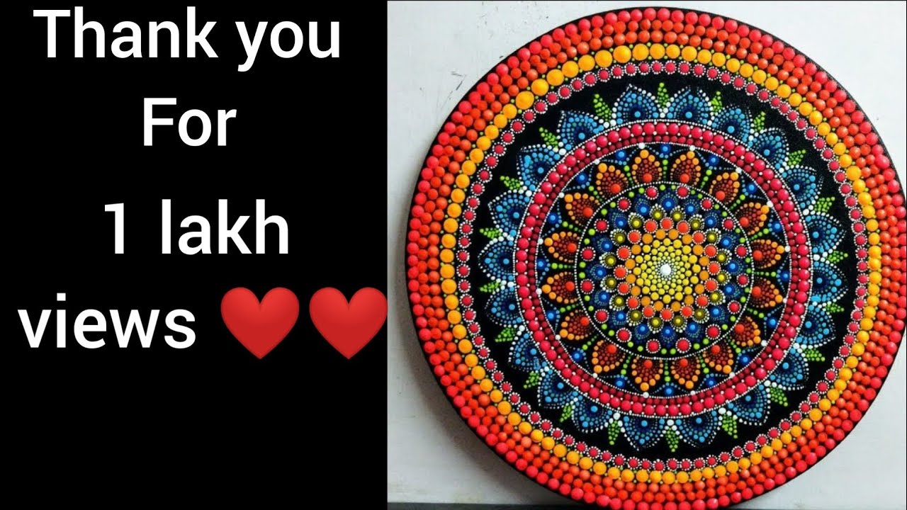 Dot mandala painting #4 by Shwetaart03- very beautiful detailed design step by step