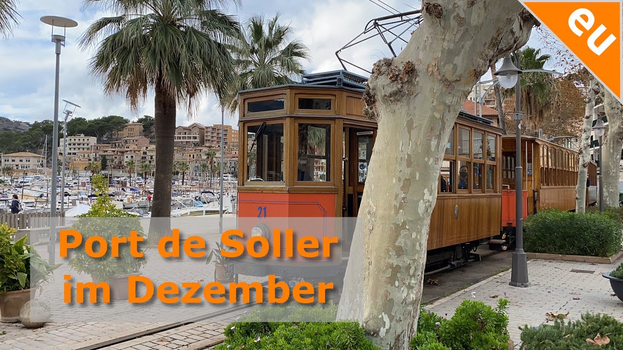 Port de Soller im Dezember (Mallorca 2022) | Straßenbahn