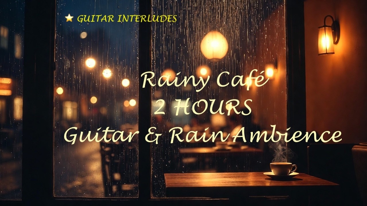 🎸 Rainy Café | Guitar Interludes – Relaxing Acoustic Guitar & Rain Ambience (2 Hours)