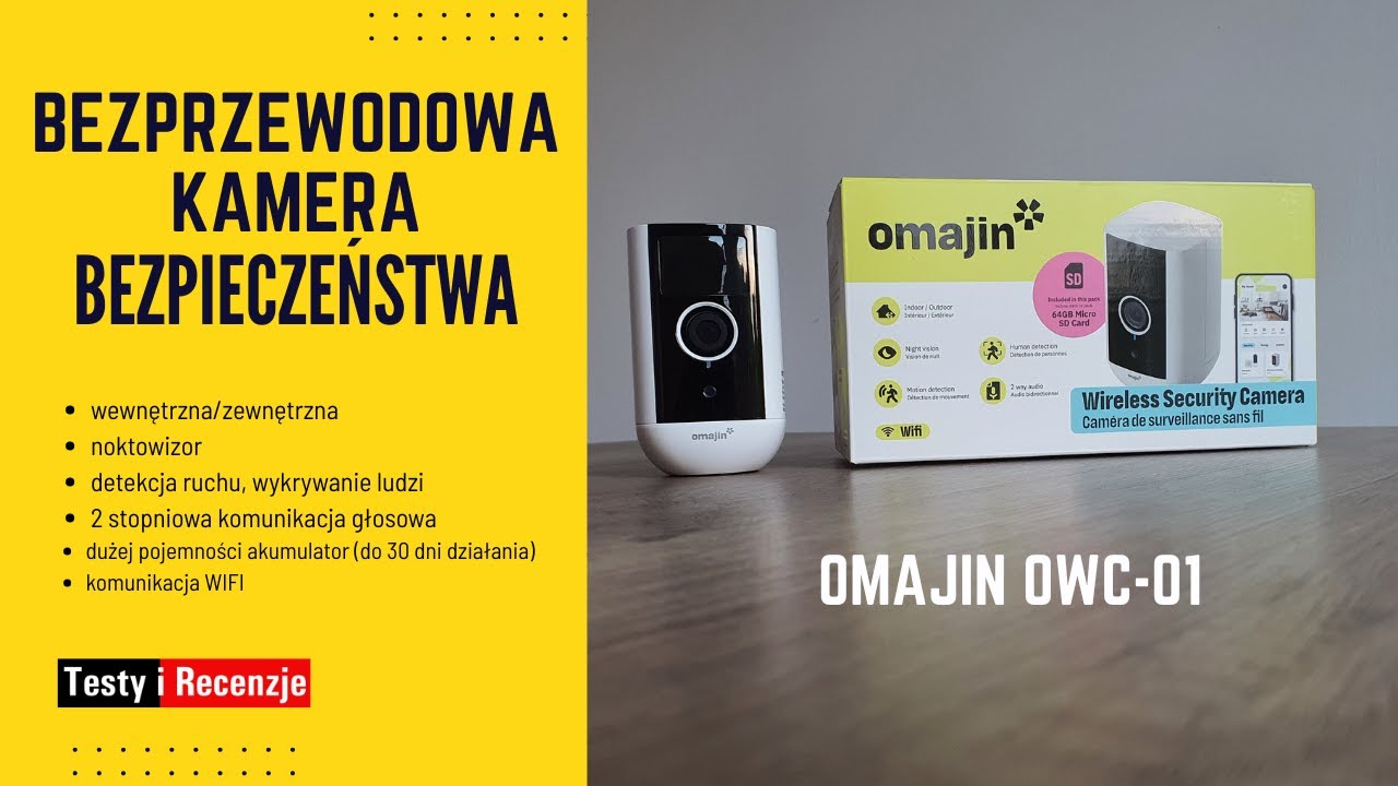 Bezprzewodowa kamera do monitorowania posesji i domu Omajin OWC-01