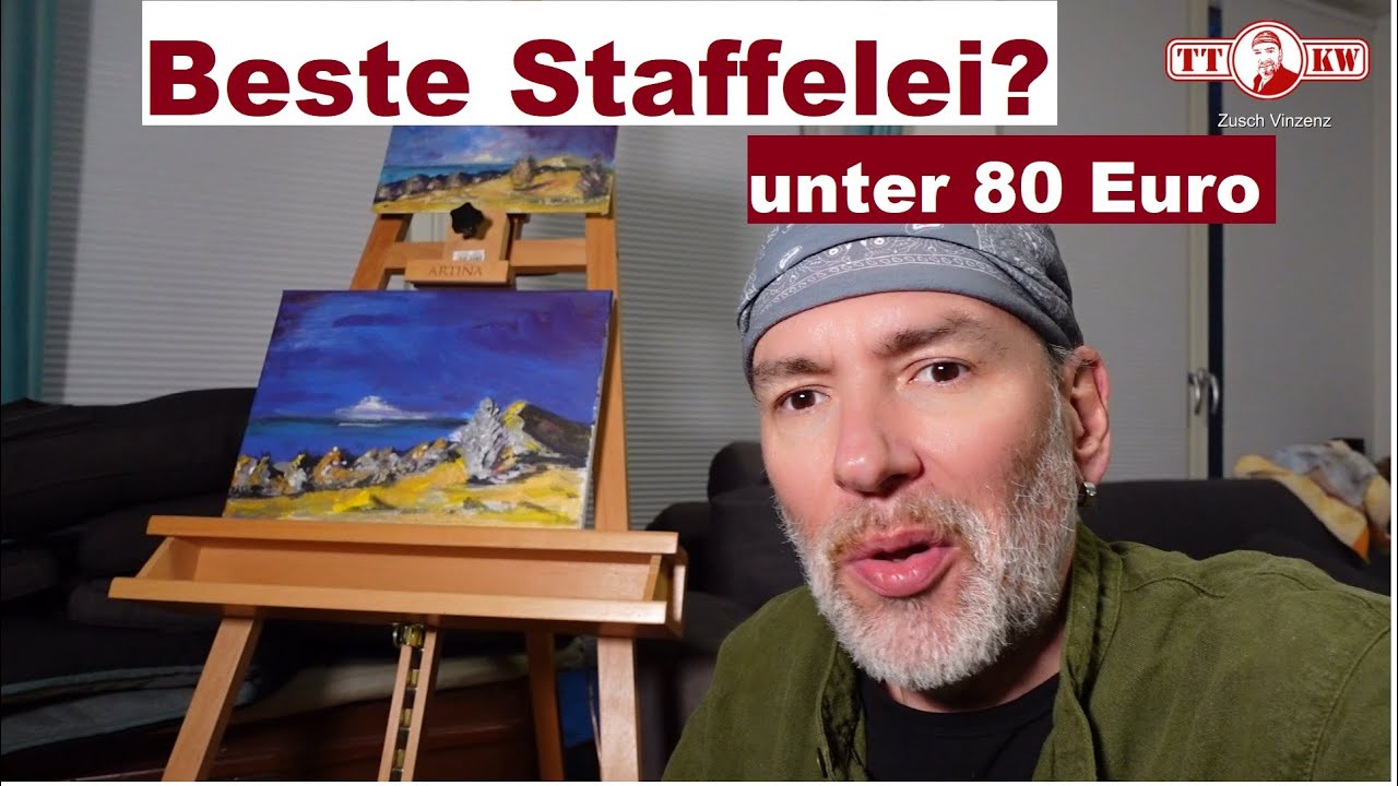 Fazit: Verstellbare Dreibein Staffelei aus Buchenholz! Artina Atelierstaffelei Barcelona bis 120cm