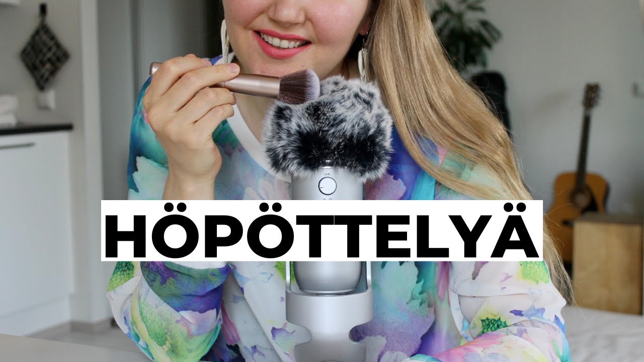 ASMR SUOMI - KUISKAILUA ♡ H&ouml;p&ouml;ttely&auml; & P&ouml;rr&ouml;mikin sively&auml; ♡ Whispering in Finnish & Mic Brushing ♡