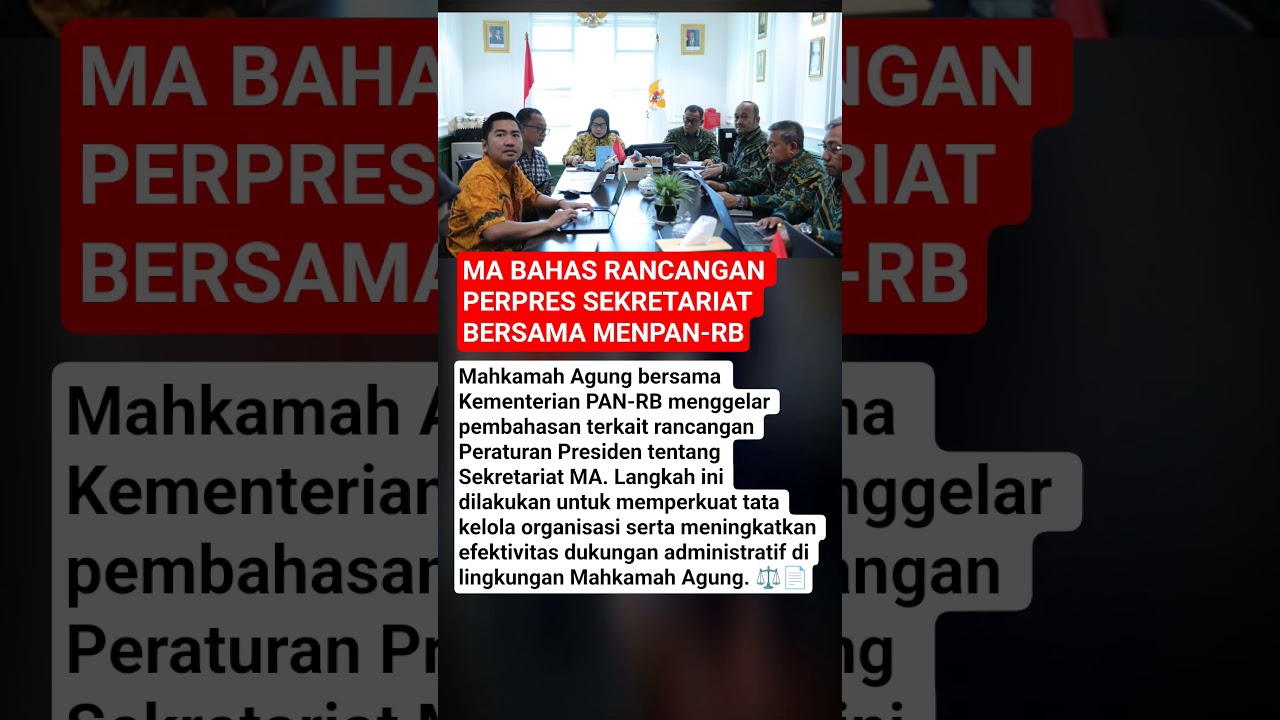 MA Bahas Rancangan Perpres Sekretariat Bersama MenPAN-RB