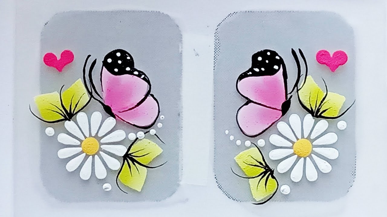 Passo a Passo Adesivo Artesanal - Borboleta com Margarida