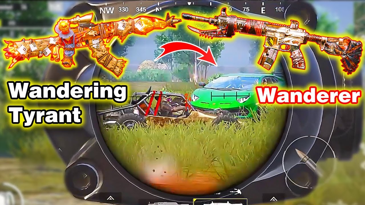Best Combo AR MAX Lv | AKM Wandering Tyrant vs M416 Wanderer | BGMI PUBGM